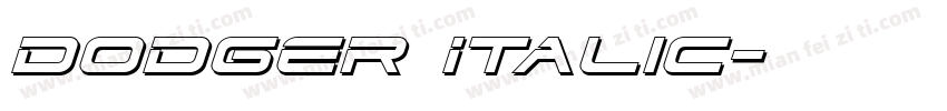 Dodger Italic字体转换